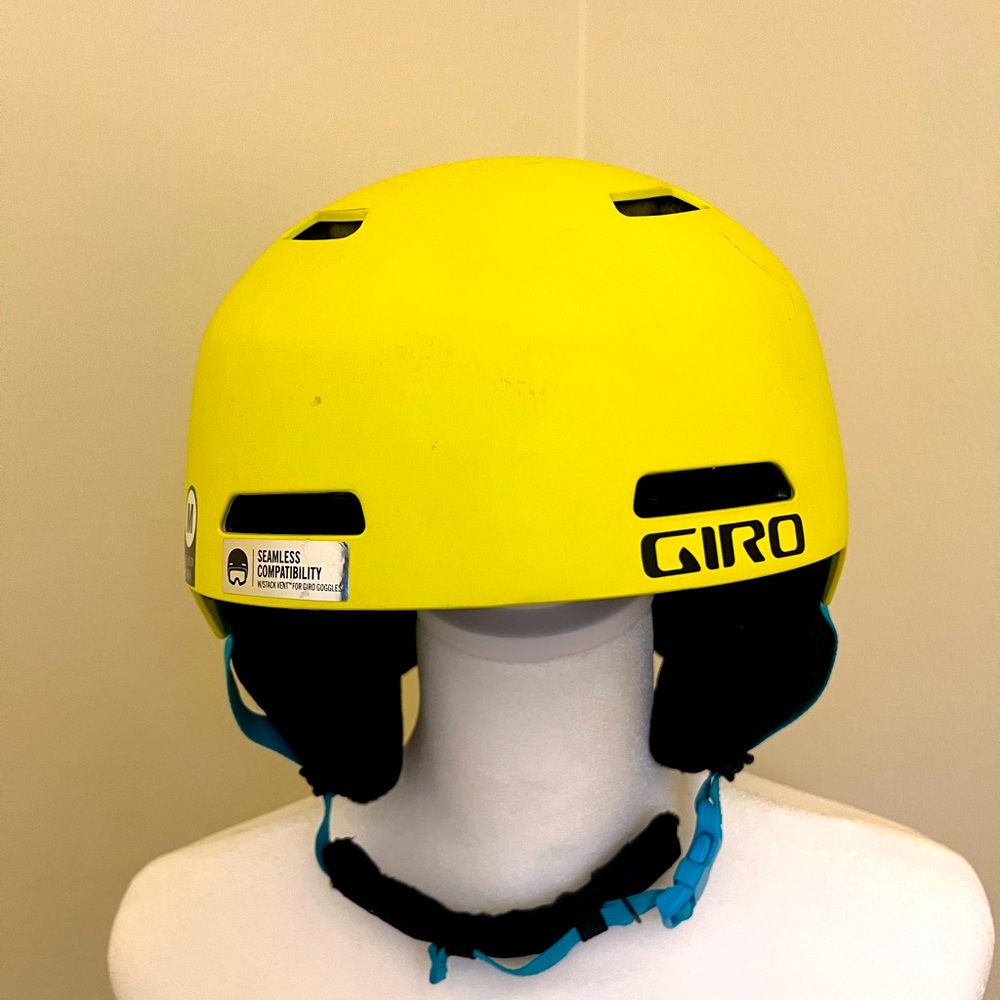 Neon Yellow Youth Ski Helmet